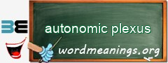 WordMeaning blackboard for autonomic plexus